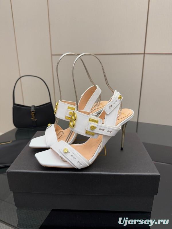Balmain 2025/SS Metal Heel High Heel Sandals - KFY00320