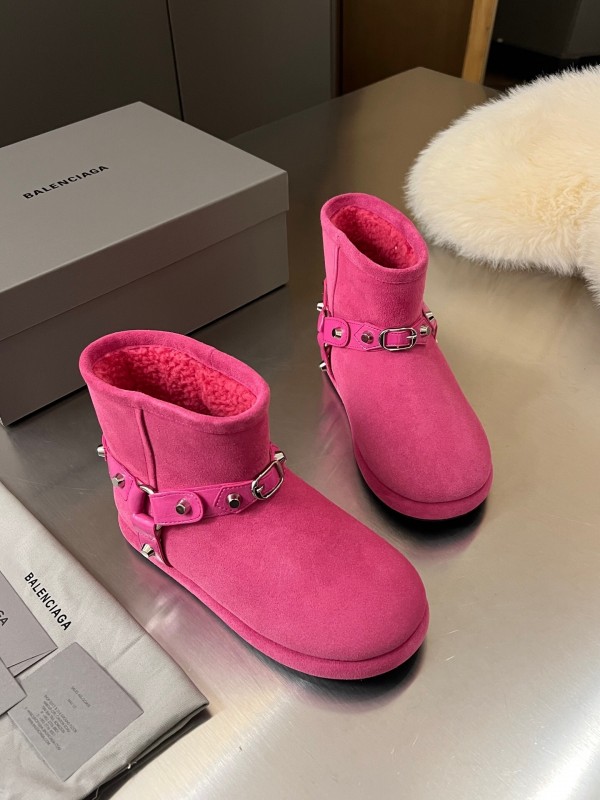 Balenciaga Fall Winter New Buckle Studded Snow Boots - LY00300