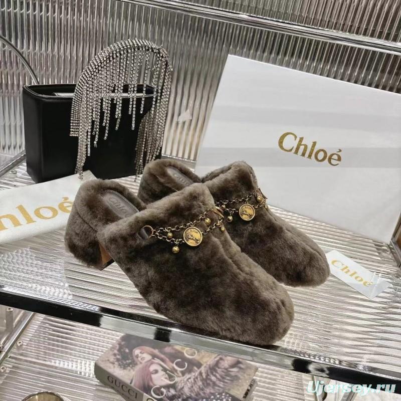 Chloe 2025/SS Genuine Fur Slides - LY00320
