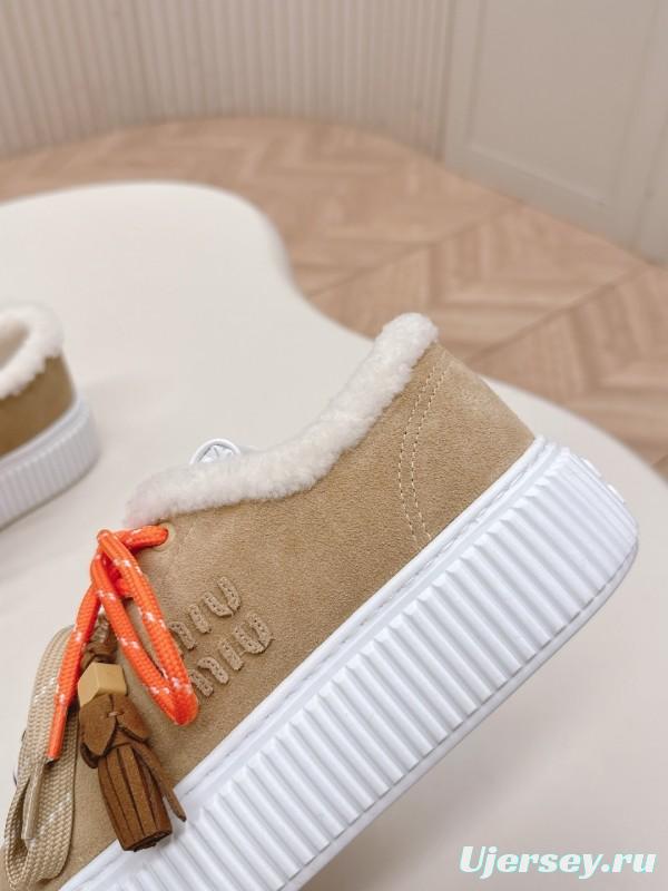 Miu Miu 3D Embroidered Platform Casual Shoes - LY00320/LY00340