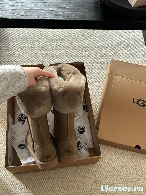 UGG 2025/SS High Boot Snow Boots with Faux Fur Collar - AS00370