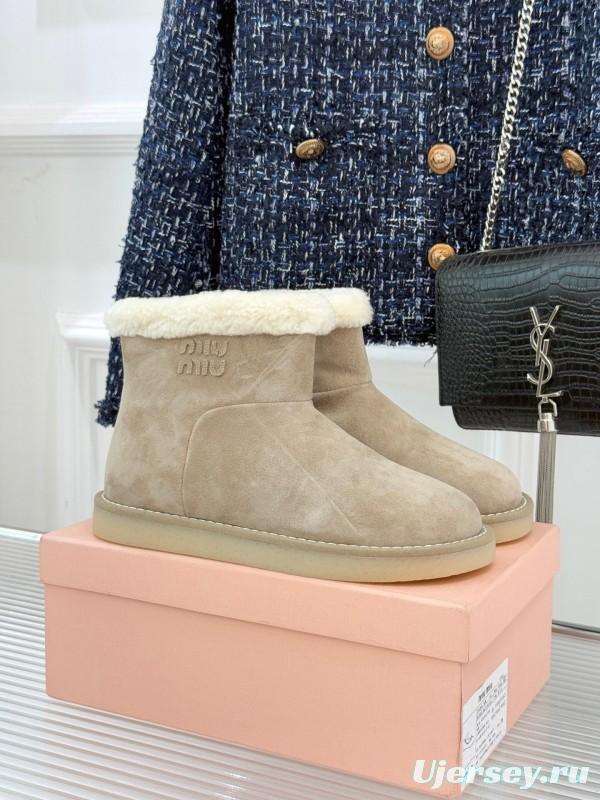Miu Miu Retro Shearling Platform Snow Boots - KFY00300