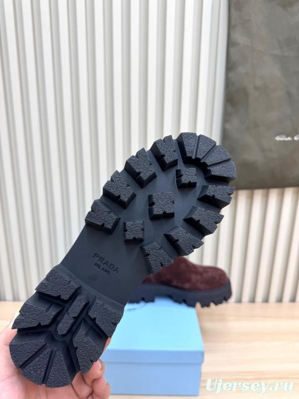 Prada 2025 SS Chunky Platform Ankle Boots - LY0340