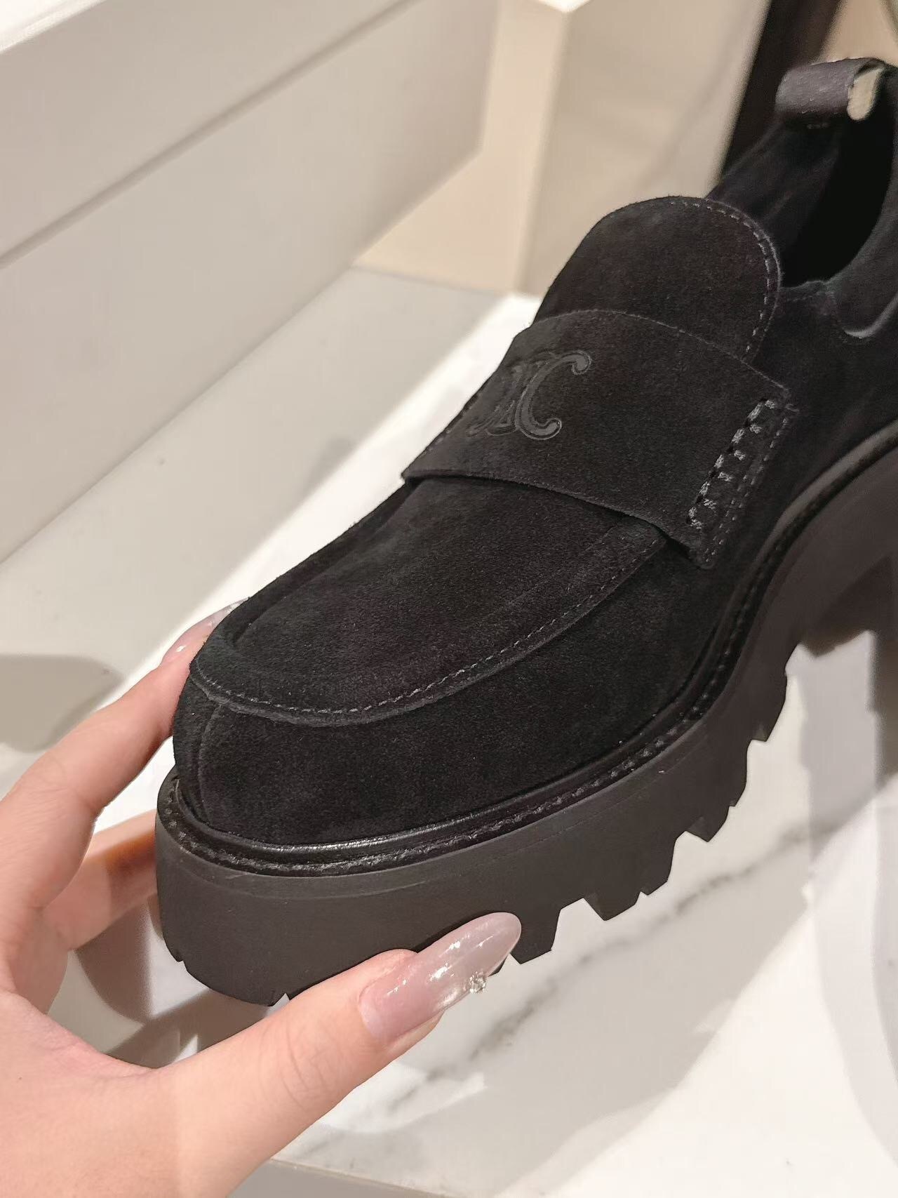 CELINE 2025/SS Fall Winter Latest Runway Lisa Same Style Platform Loafers - LY00300