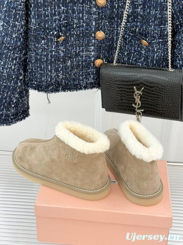 Miu Miu Retro Shearling Platform Snow Boots - KFY00300