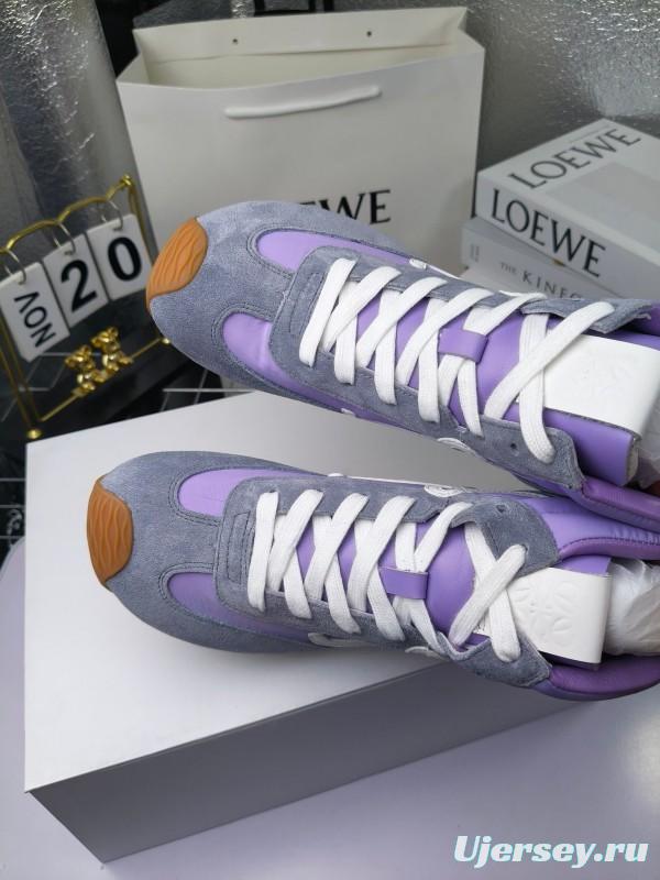 LOEWE High-Top German Training Sneakers Retro Casual White Shoes - LY00330