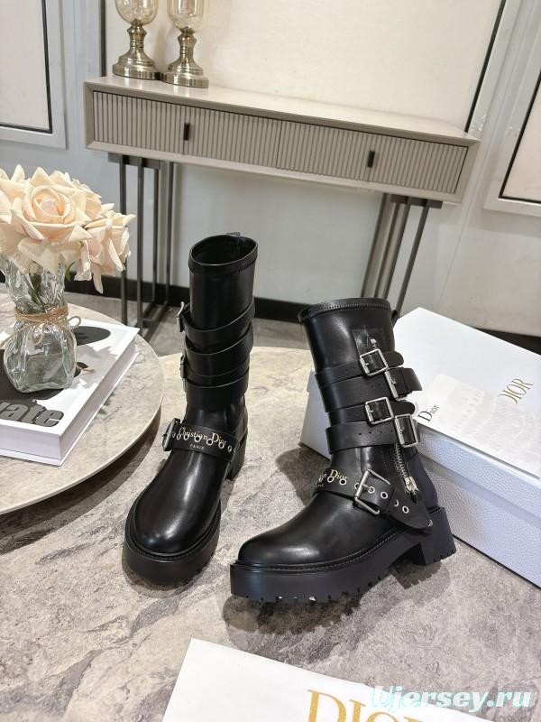 Dior 2025/SS Punk Style Strap Ankle Boots - KFY00470
