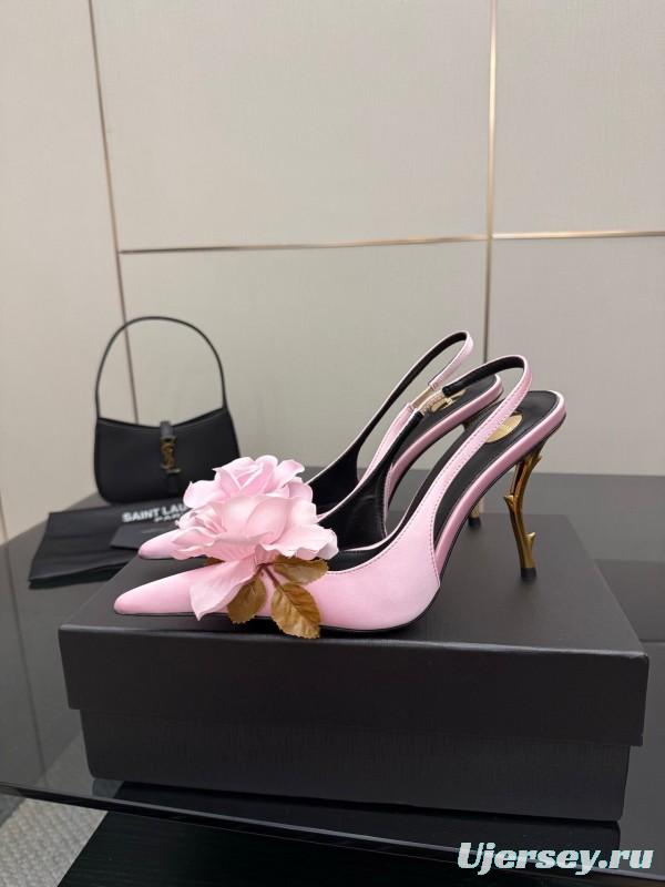 Saint Laurent 25FW Spring Collection Rose Thorn High Heels - KFY00320