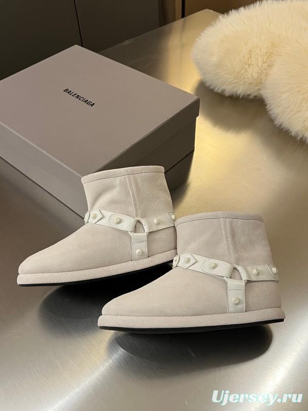 Balenciaga Fall Winter New Buckle Studded Snow Boots - LY00300
