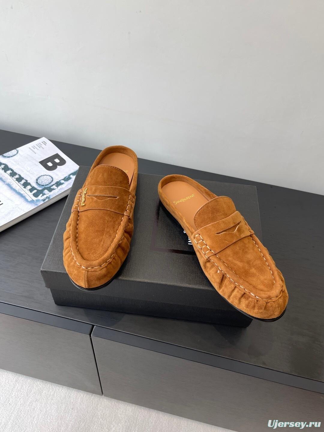 Saint Laurent Classic Loafer Mule Flats - KFY00320