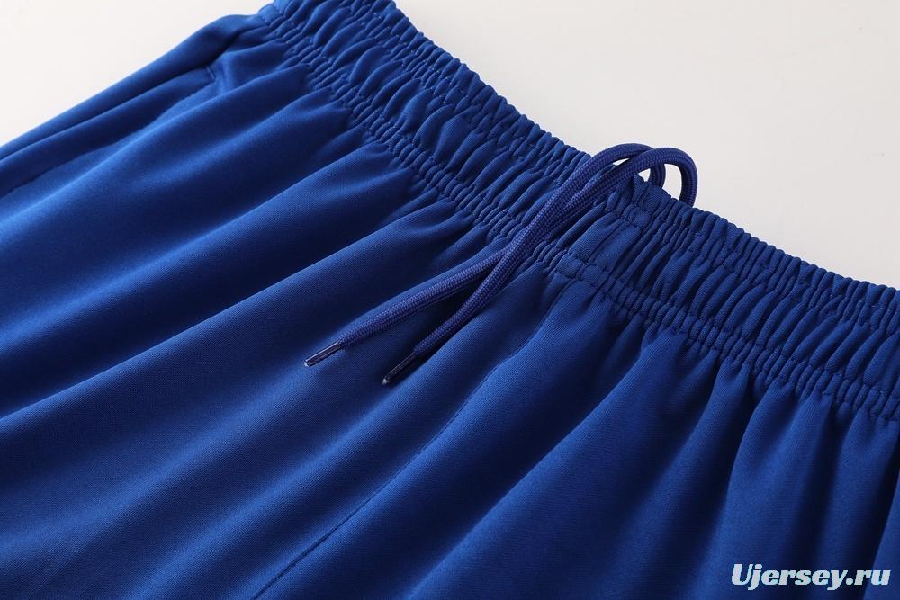 2025 Netherlands Blue Half Zipper Jacket+Long Pants