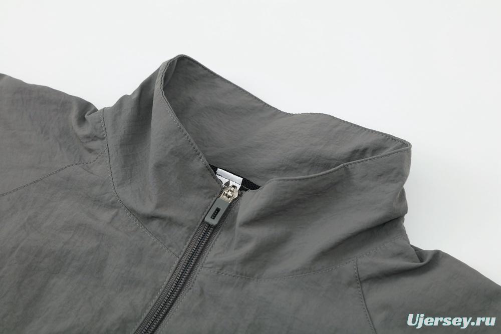 25/26 Real Madrid Grey S-3XL Half Zipper Jacket+Long Pants