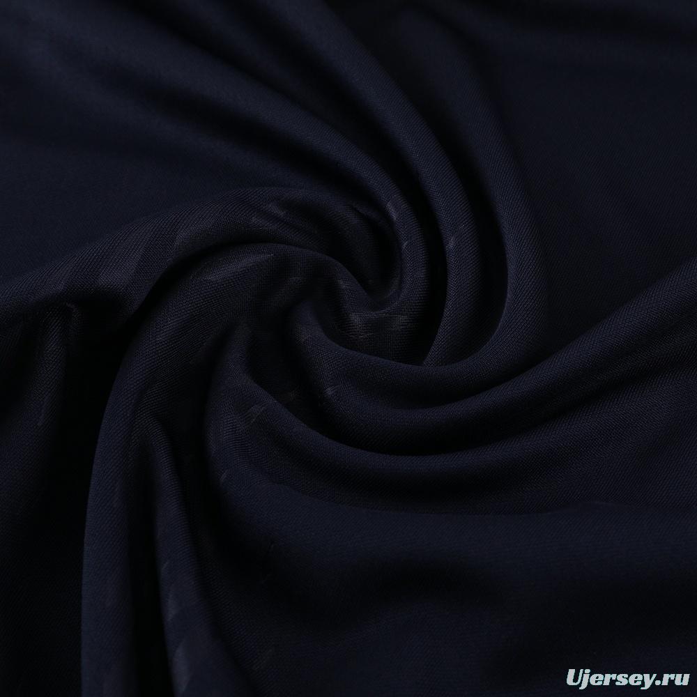 25/26 Real Madrid Royal Blue Half Zipper Jacket+Long Pants