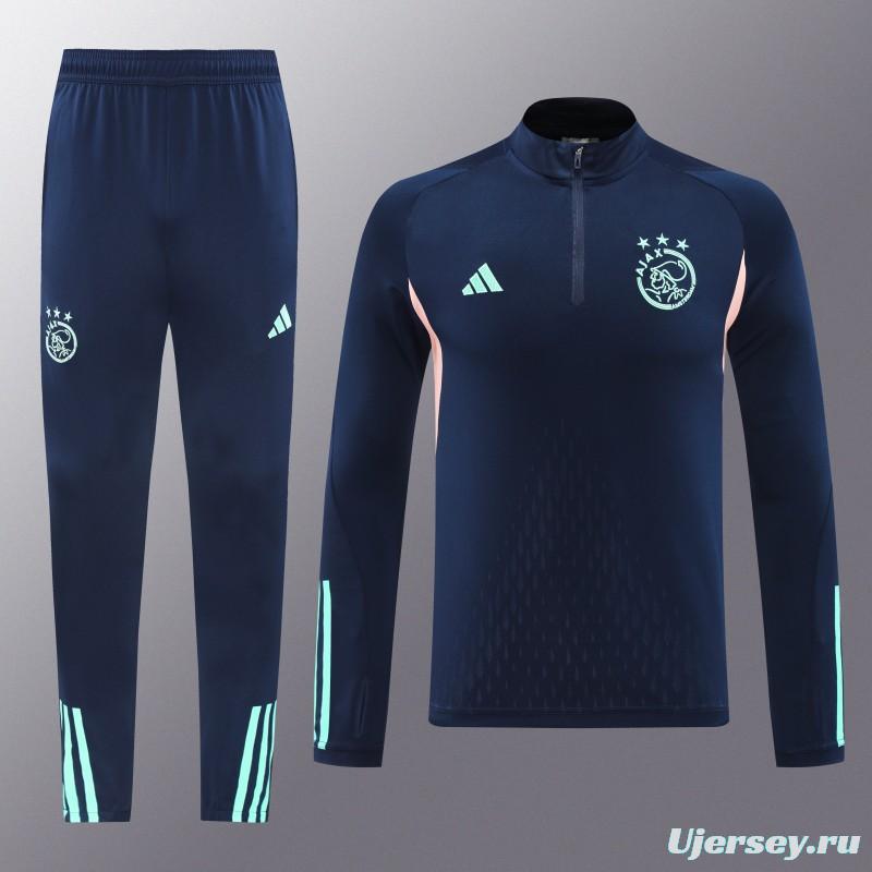 25/26 Ajax Navy Half Zipper Jacket+Long Pants