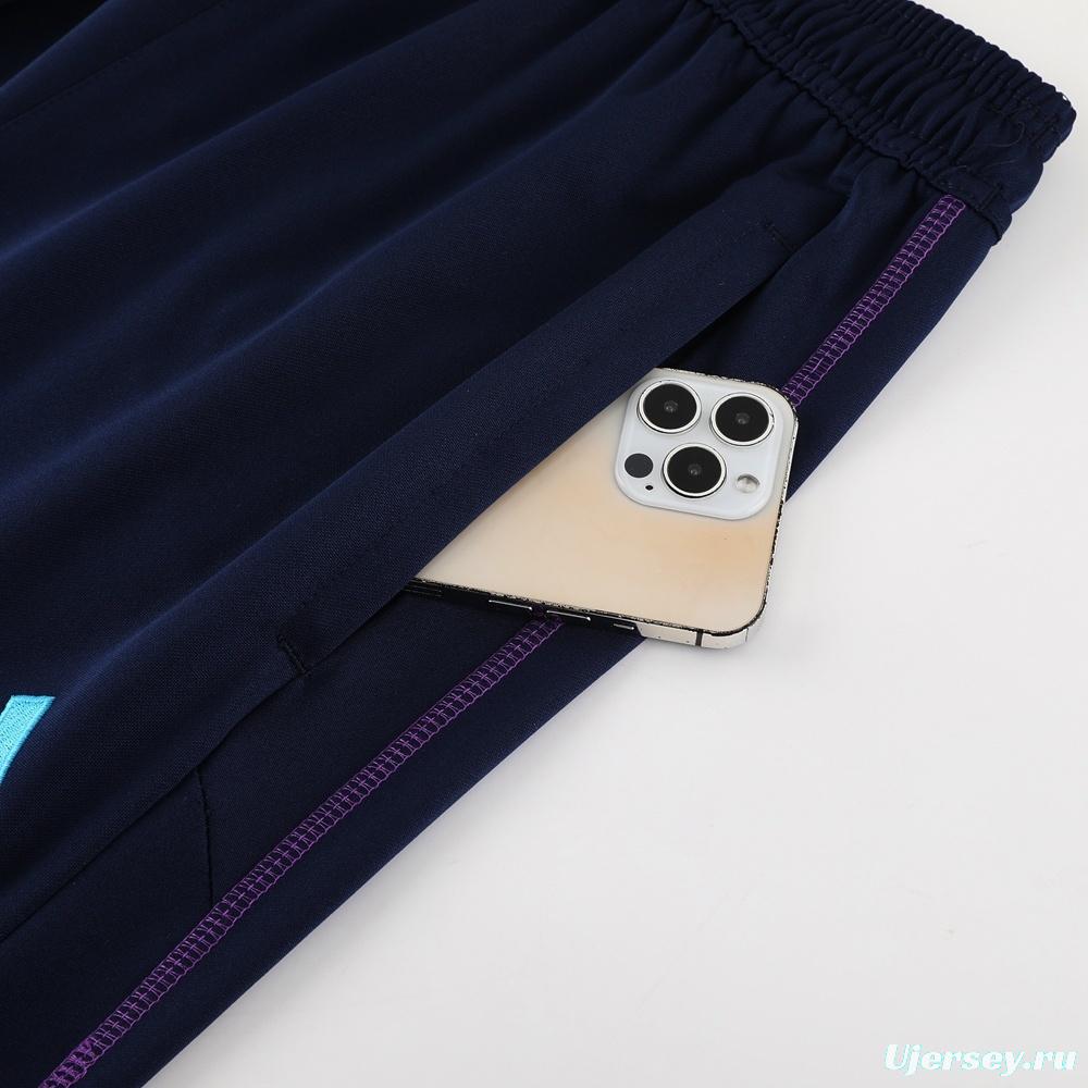 23/24 Argentina Royal Blue S-2XL Half Zipper Jacket+Long Pants