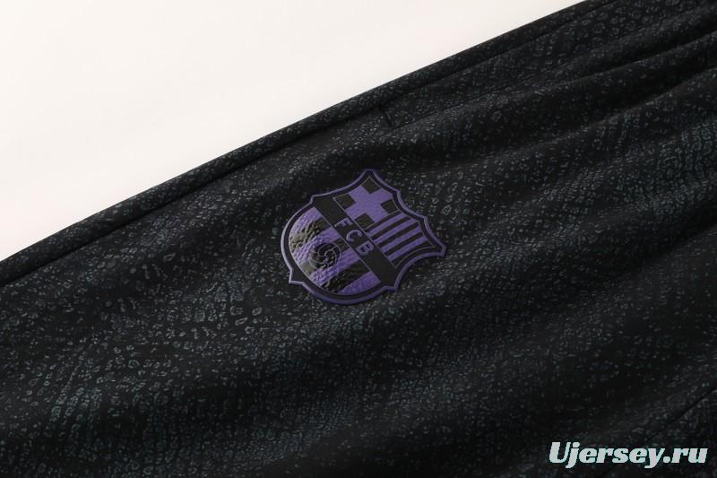 25/26 Barcelona Black S-3XL Half Zipper Jacket+Long Pants
