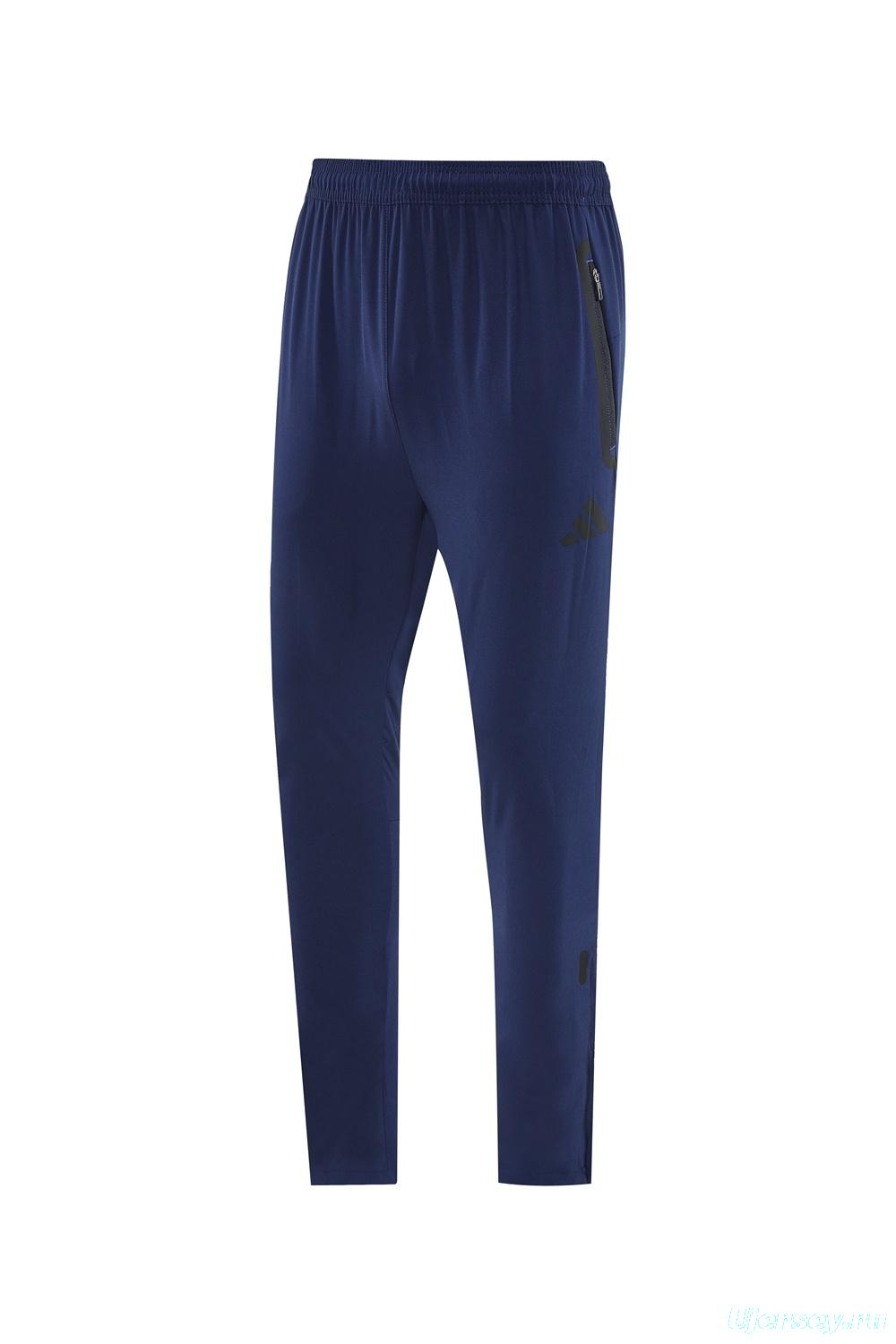 2025 Adidas Royal Blue Half Zipper Jacket+Long Pants S-2XL