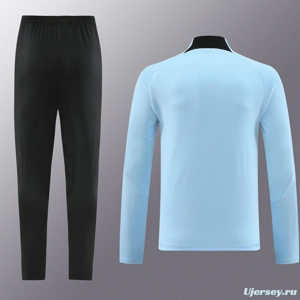 25/26 Inter Milan Sky Blue Half Zipper Jacket+Long Pants