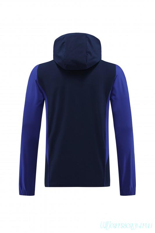 2025 Adidas Royal Blue Half Zipper Jacket+Long Pants S-2XL