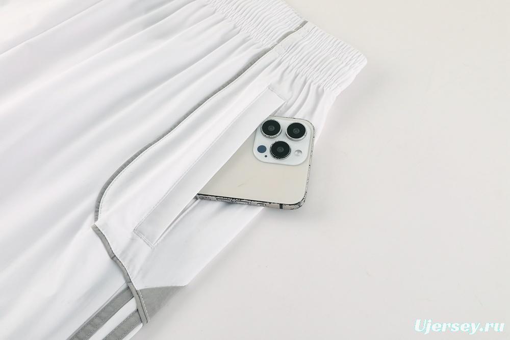 25/26 Real Madrid White Half Zipper Jacket+Long Pants S-3XL