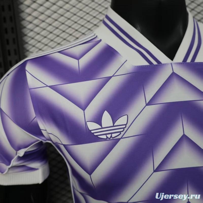 25/26 Player Version  Real Madrid Third Purple with Chevron Gradient Pattern Jersey