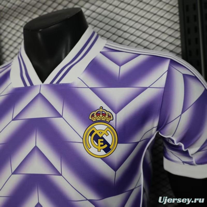 25/26 Player Version  Real Madrid Third Purple with Chevron Gradient Pattern Jersey
