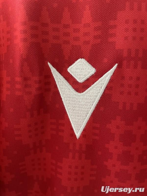 2026 Wales home Red with Vertical Stripe Pattern Jersey