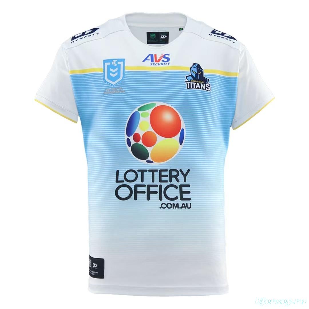 2026 Gold Coast Titans White with Sky Blue Gradient Away Jersey