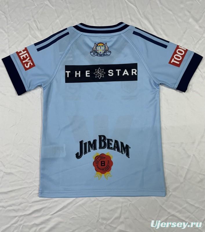 2026 Kids  NSW Blues Sky Blue with Navy Trim Jersey