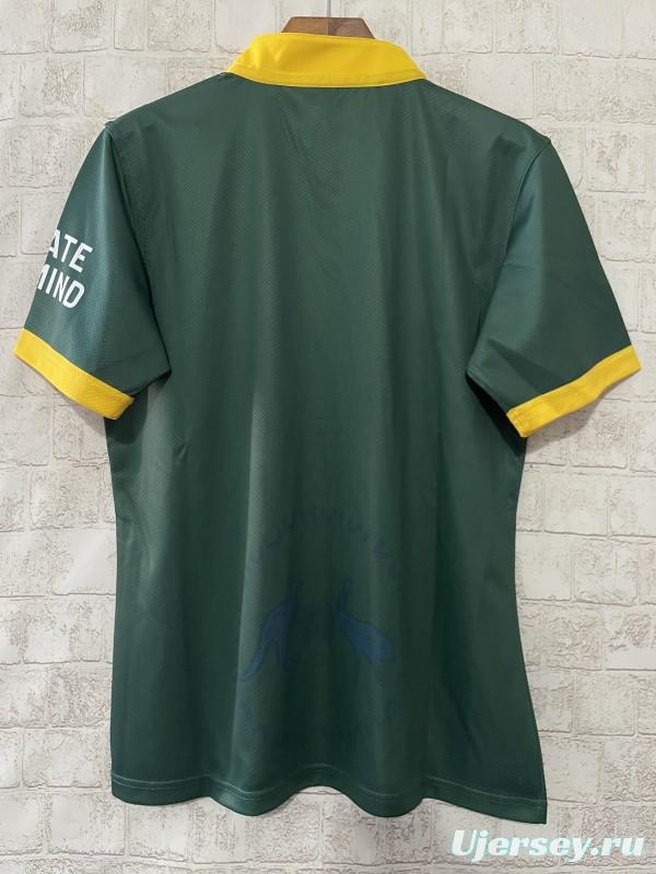 2026 Australia Kangaroos Green with Gold V Chevron Jersey