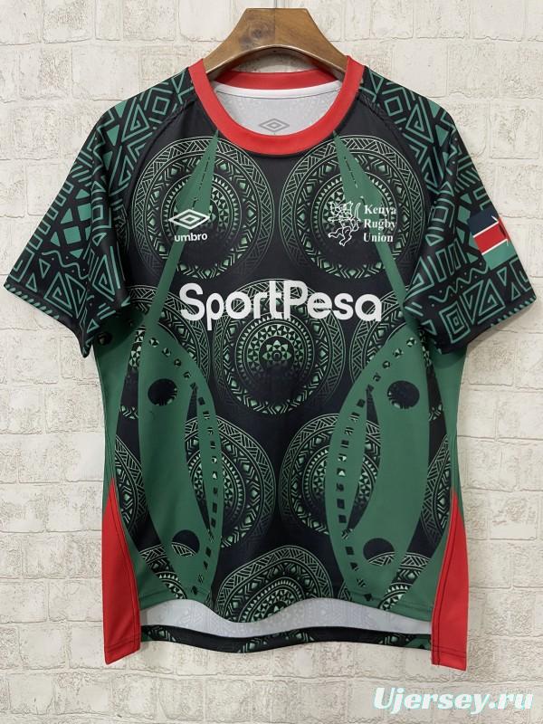 2026 Kenya Green with Black Maasai Shield and Tribal Patterns Jersey
