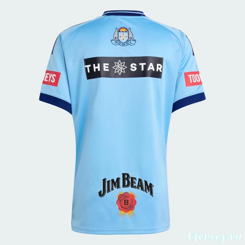 2026 NSW Blues Sky Blue with Navy Trim  Jersey