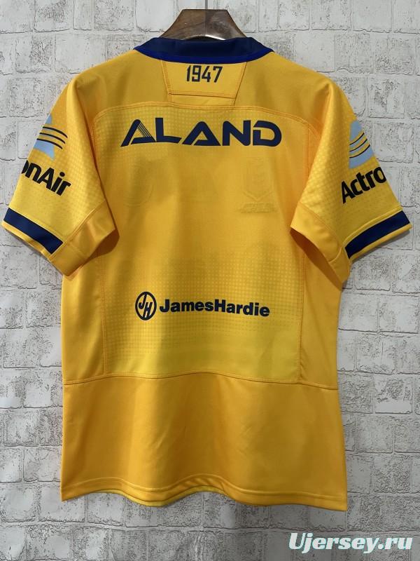 25/26 Parramatta Eels Gold with Navy Stripes Jersey