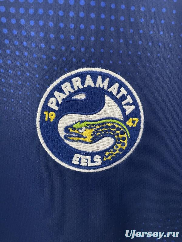 25/26 Parramatta Eels Blue with Gold Stripes Jersey