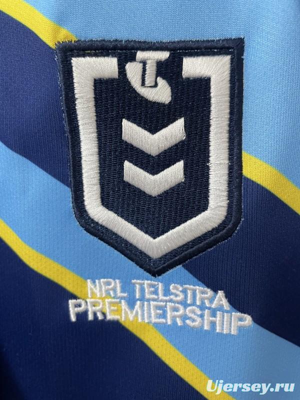 25/26 Gold Coast Titans Navy Blue with Sky Blue and Gold Chevrons Jersey