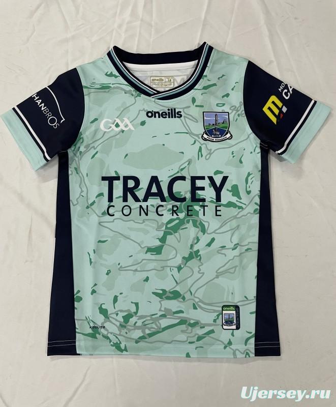 25/26 Kids Fermanagh GAA Mint Green with Camouflage Pattern Alternate Jersey