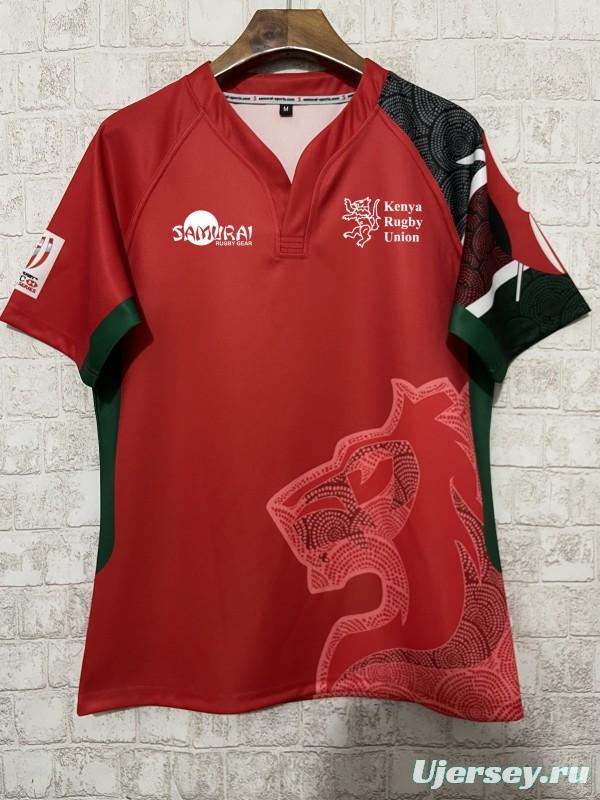 2026 Kenya Red with Lion Graphic Jersey