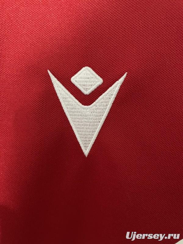 2025 Wales Red with Tonal Wave Pattern Home Jersey