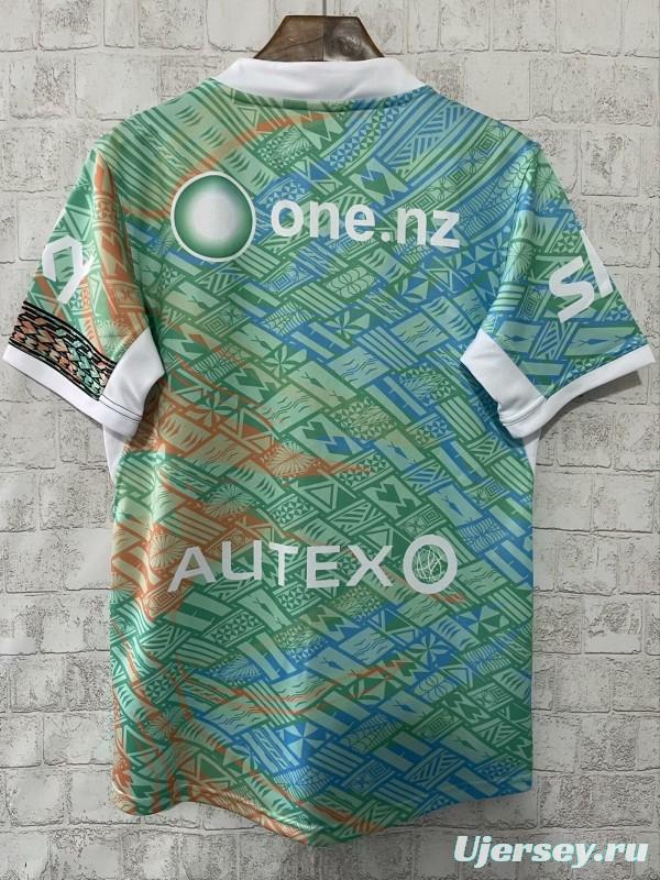25/26 New Zealand Warriors Green with Māori Tribal Patterns Heritage Jersey