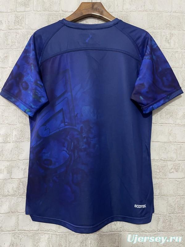 25/26 New Zealand Warriors Blue with Maori Cultural Art Jersey