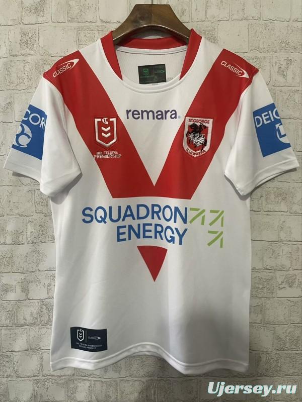 25/26 St George Illawarra Dragons White with Red V Jersey