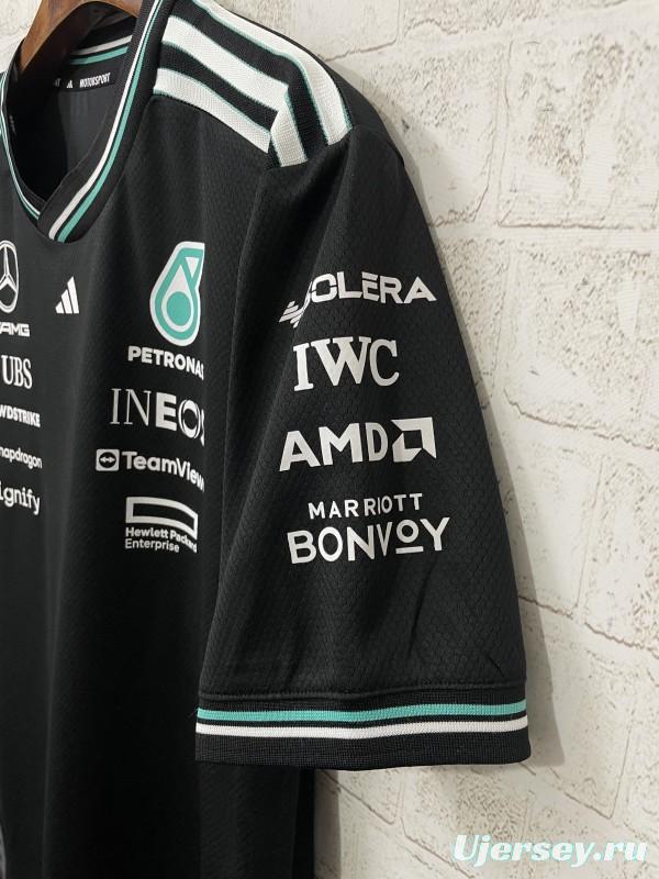 2026 F1 Mercedes-AMG Petronas F1 Team Black with Teal Trim Jersey