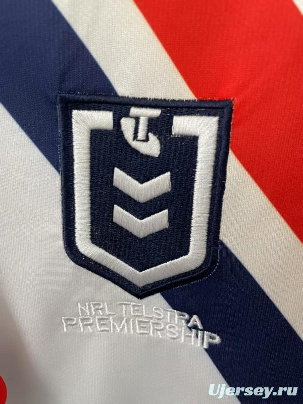 25/26 Sydney Roosters White with Navy and Red Chevron Jersey