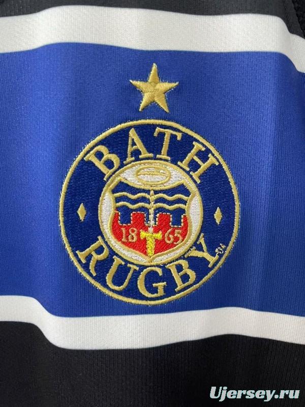 25/26 Bath Rugby Blue with Black and White Hooped Jersey