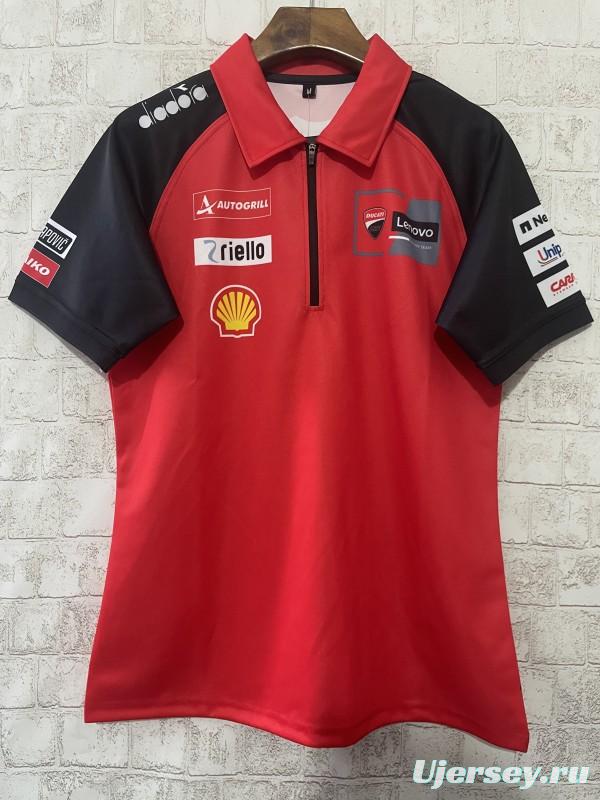 2024 F1  Ducati Corse Red with Black  Sleeves Racing Motorsports Polo