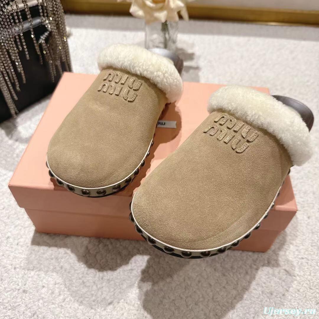 Miu Miu Cotton Shoes Sandals 2025 SS New Season Unique Wiping Craft - LY00260