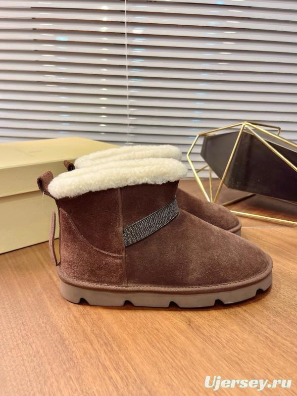Brunello Cucinelli Winter New Snow Boots Sheepskin Bun Boots - AS00350