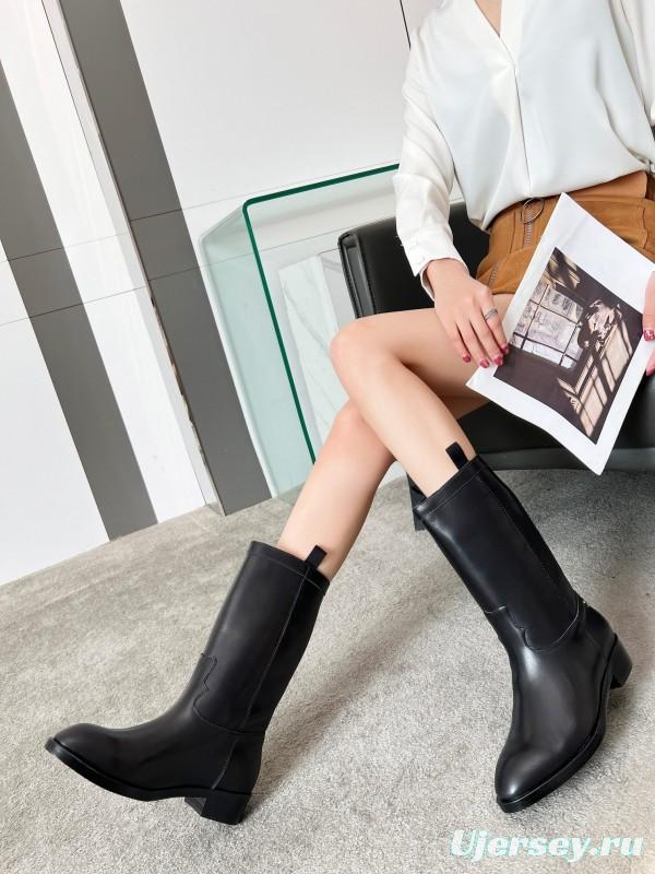 Adidas 2025 SS Western Suede Patchwork Slip-On Riding Boots - LY00350