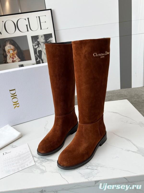 Dior 2025/SS Retro British Style Brogue New Knight Boots - LY00460