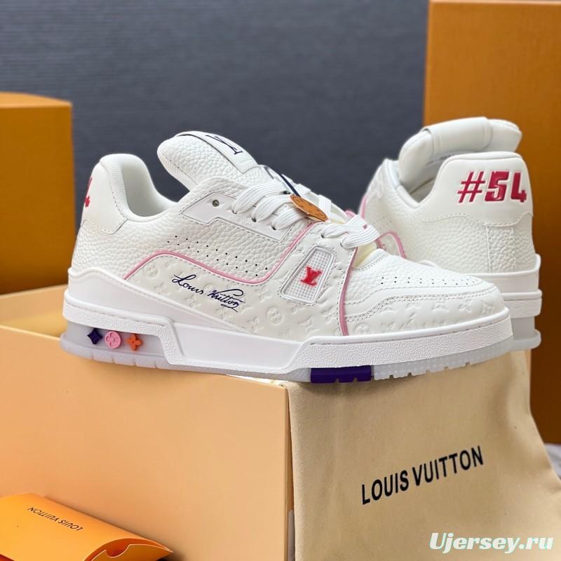 Louis Vuitton Trainer Retro Basketball-Inspired Sneakers with Mixed Materials - LY00430